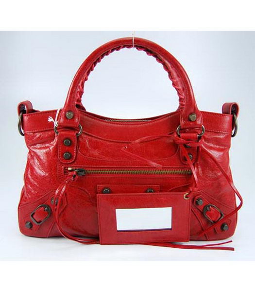 Balenciaga City Piccolo Bag in pelle rossa